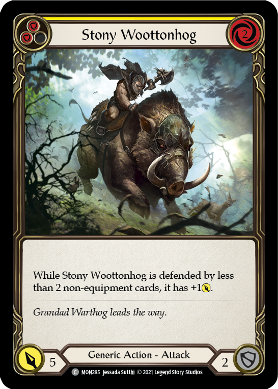 Stony Woottonhog (Yellow) [MON285-RF] 1st Edition Rainbow Foil