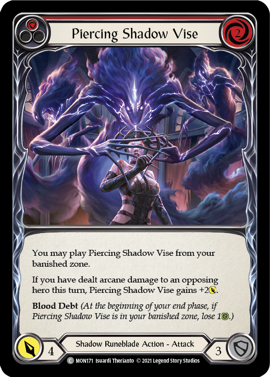 Piercing Shadow Vise (Red) [MON171-RF] 1st Edition Rainbow Foil