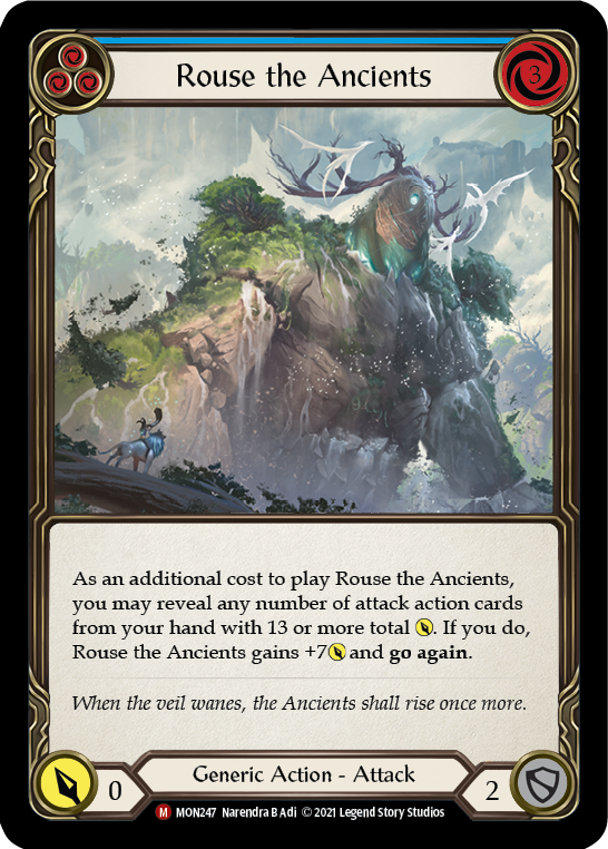 Rouse the Ancients [MON247-RF] 1st Edition Rainbow Foil