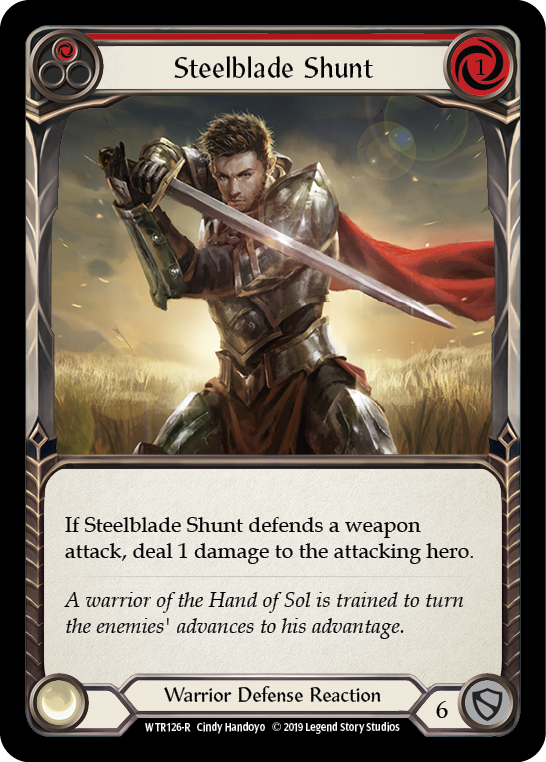 Steelblade Shunt (Red) [WTR126-R] Alpha Print Rainbow Foil