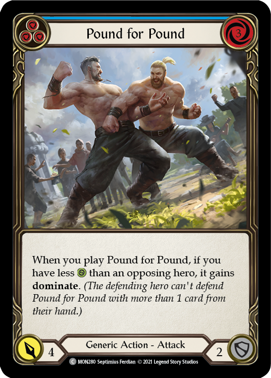 Pound for Pound (Blue) [MON280-RF] 1st Edition Rainbow Foil